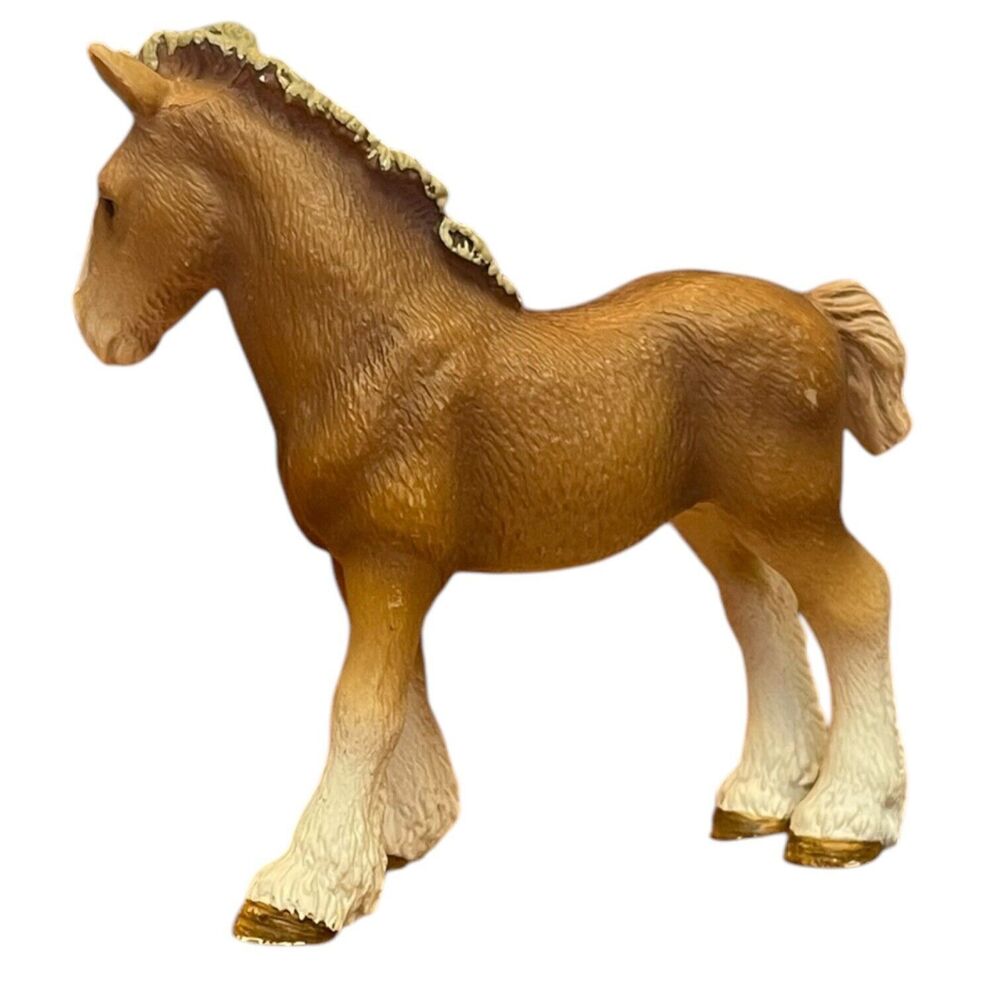 2009 Schleich CLYDESDALE FOAL Baby Horse Animal Figure Retired D-73527 - Picture 6 of 8